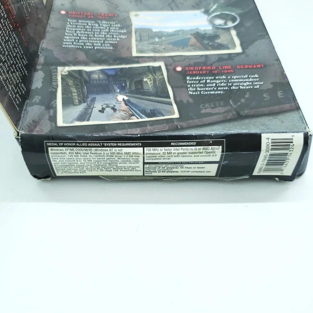 Medal of Honor: Allied Assault (PC CD-ROM, 2002) Video Game Retail Box & Manual